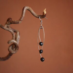 Boucles d'oreilles Défilé noire