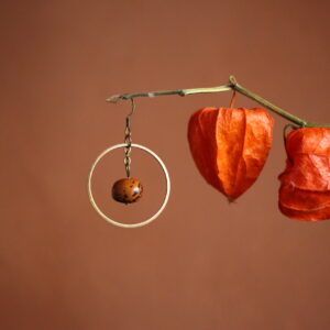 Boucles d'oreilles Rond haricot coco