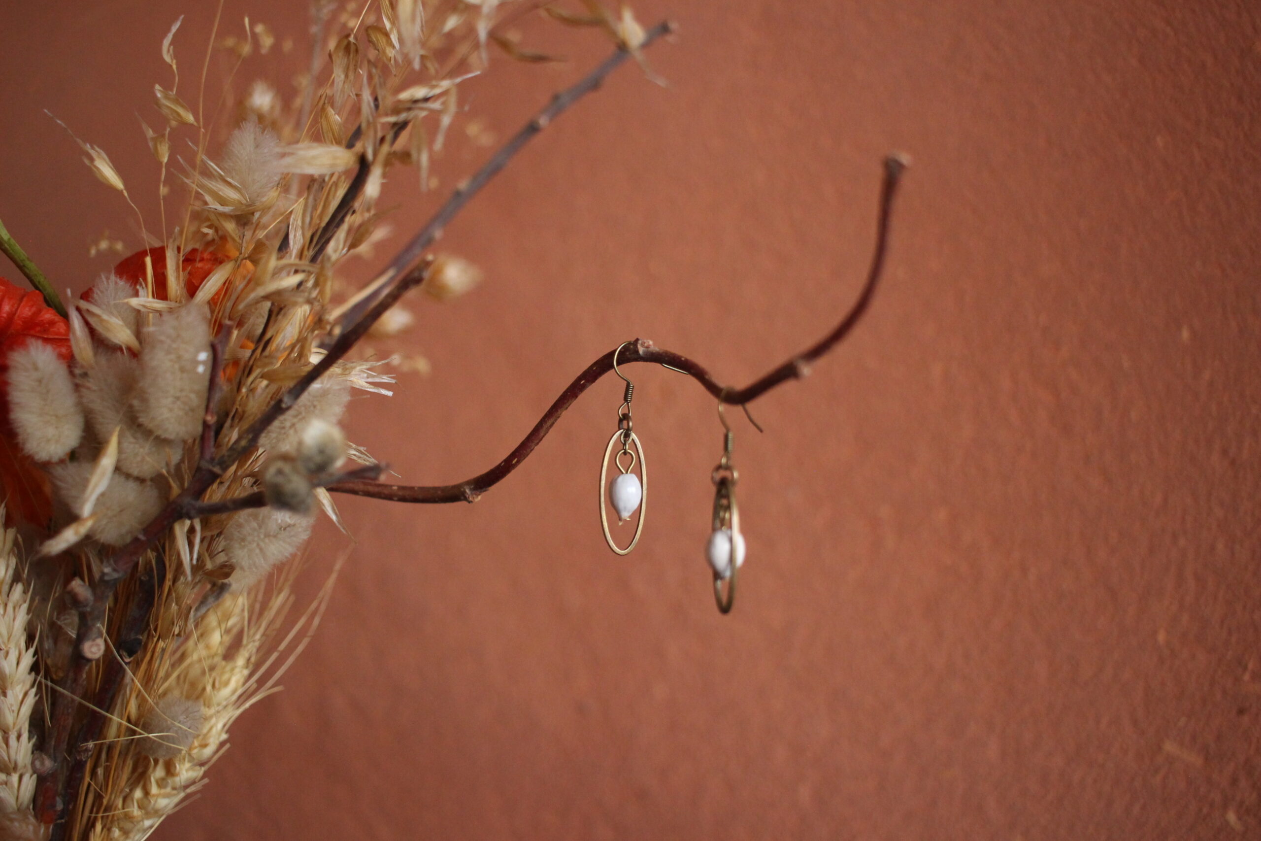 Boucles d'oreilles Petit ovale Job – Image 2