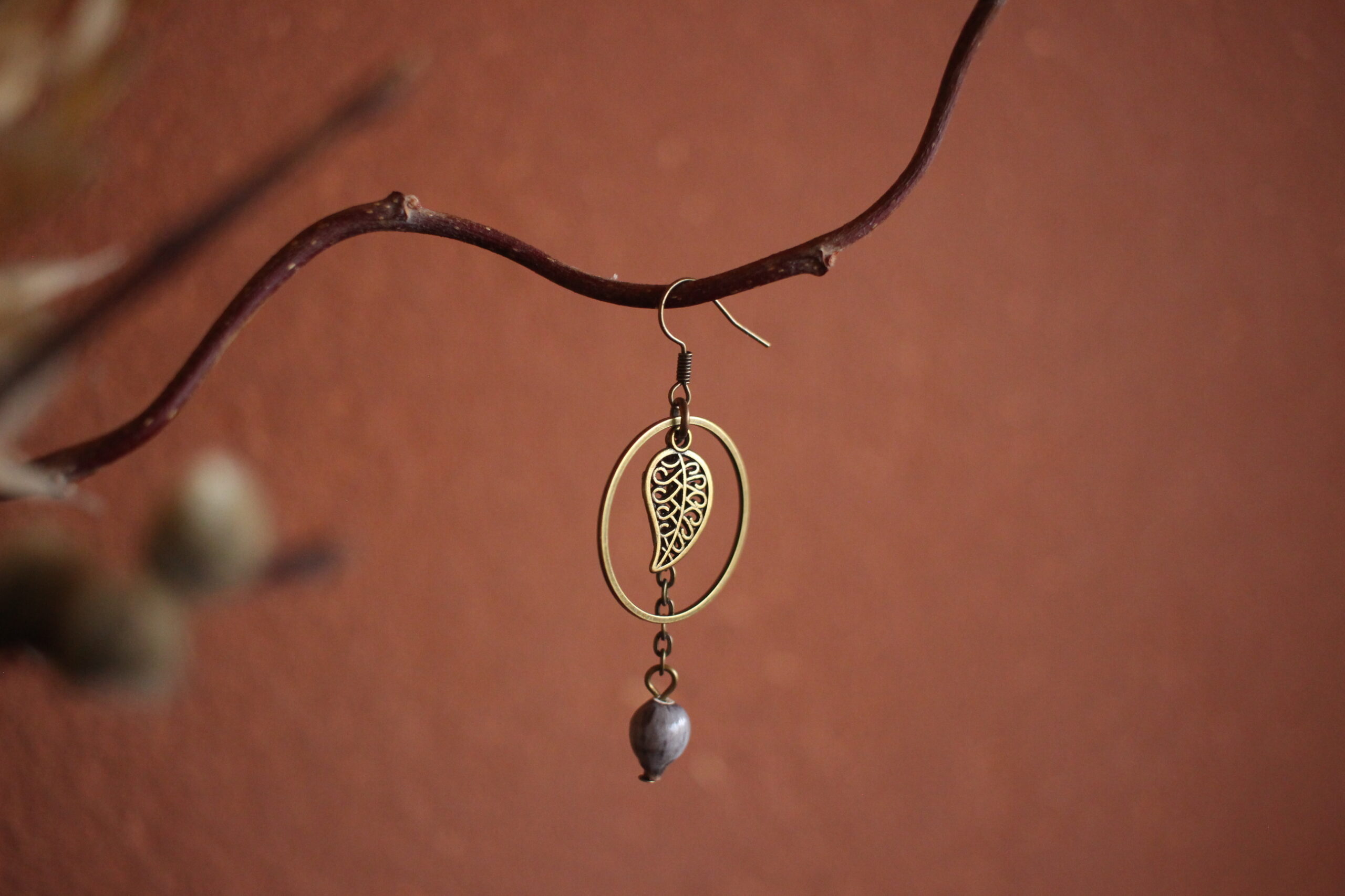 Boucles d'oreilles Rond feuille et Job – Image 6