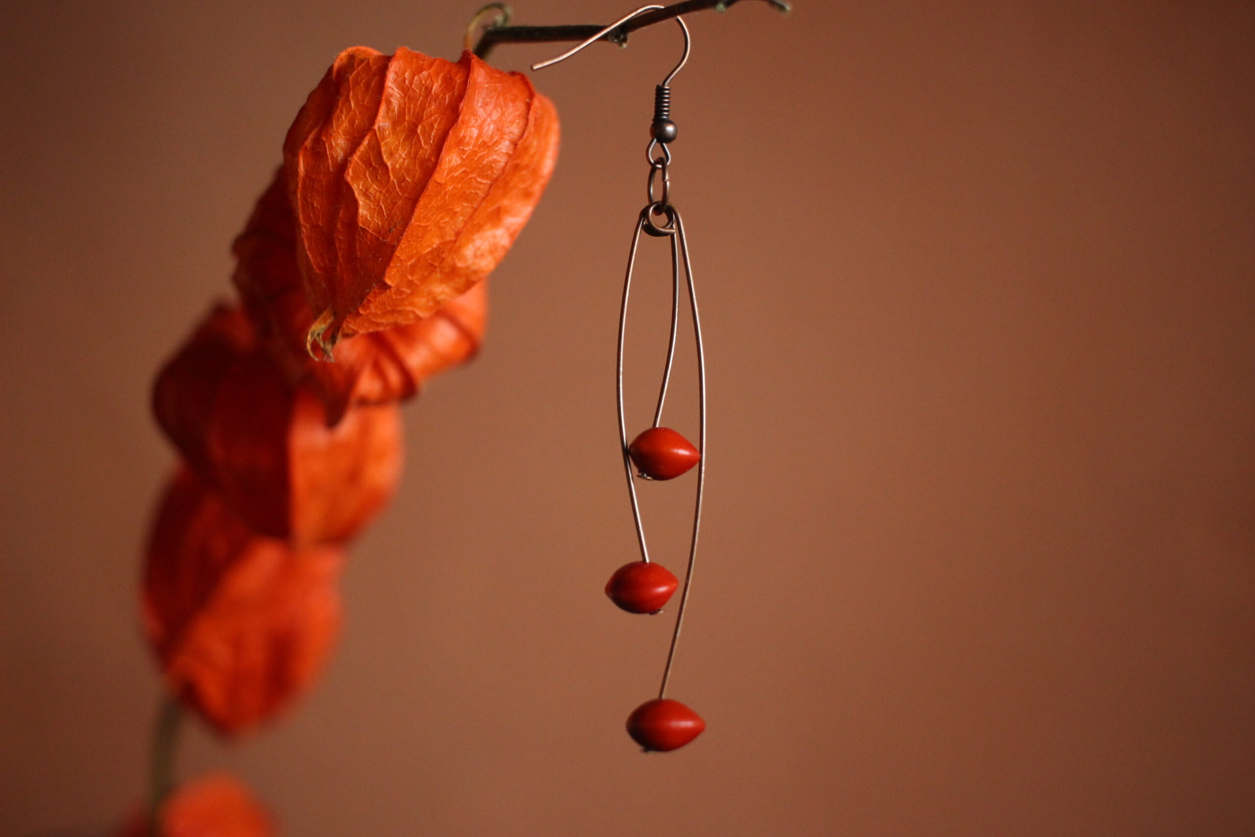 Boucles d'oreilles Défilé rouge – Image 6