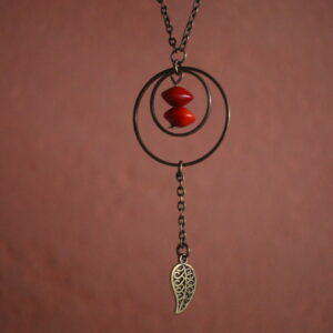 Collier Ronds imbriqués rouge