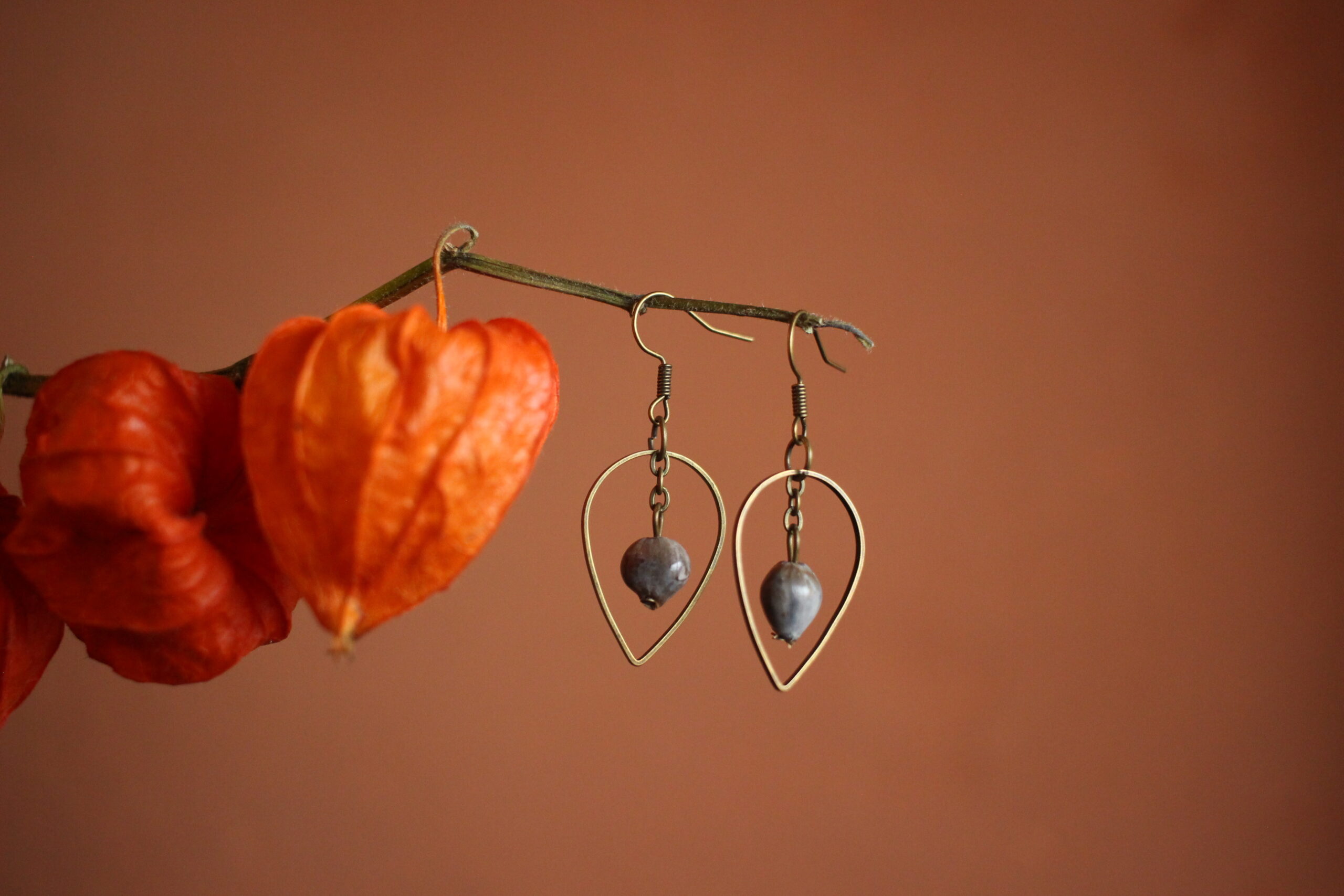 Boucles d'oreilles Goutte Larme de Job – Image 3