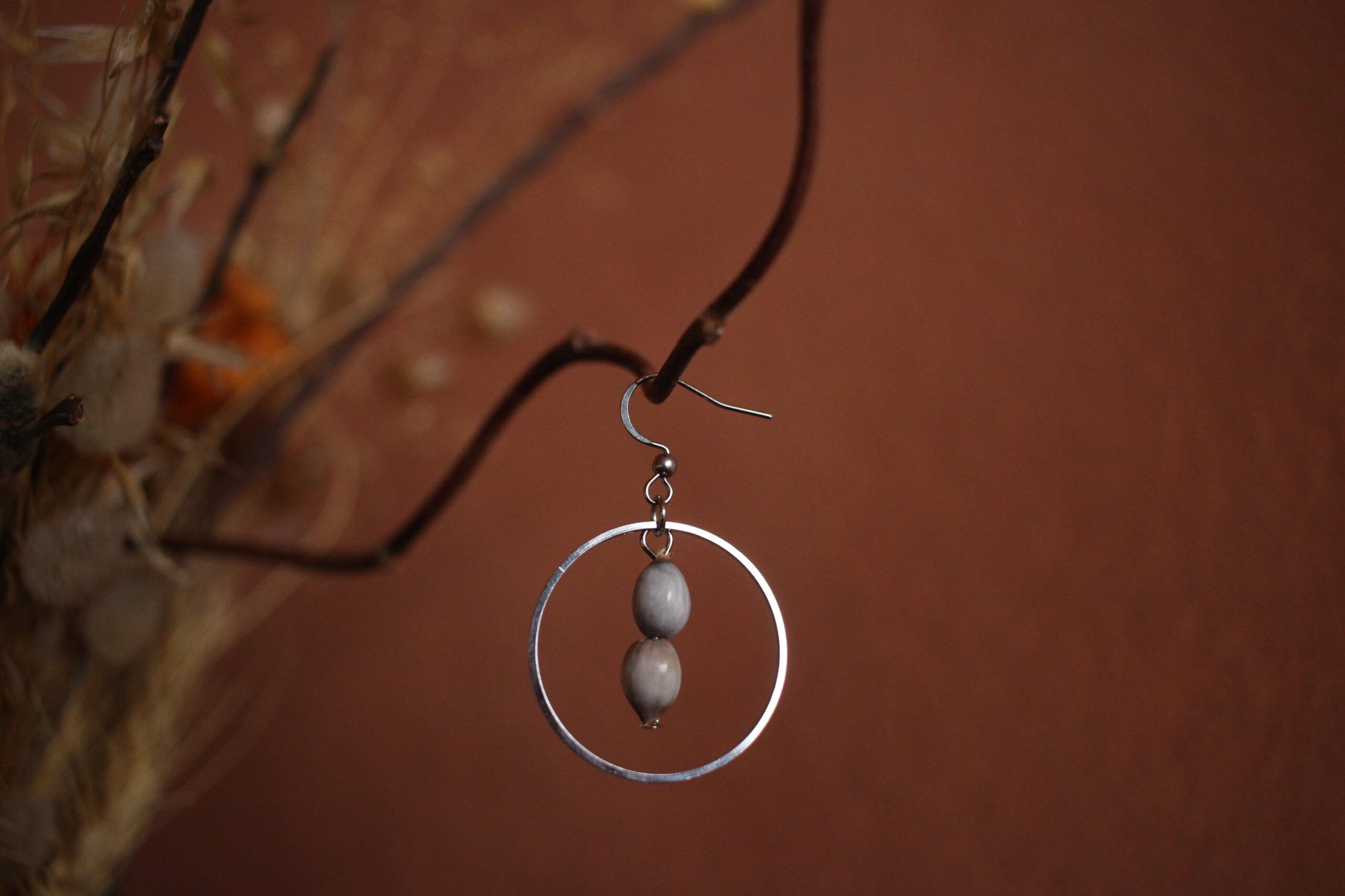 Boucles d'oreilles Rond job argenté – Image 5