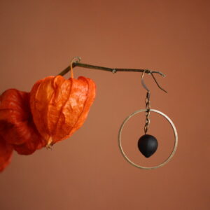 Boucles d'oreilles Rond noir