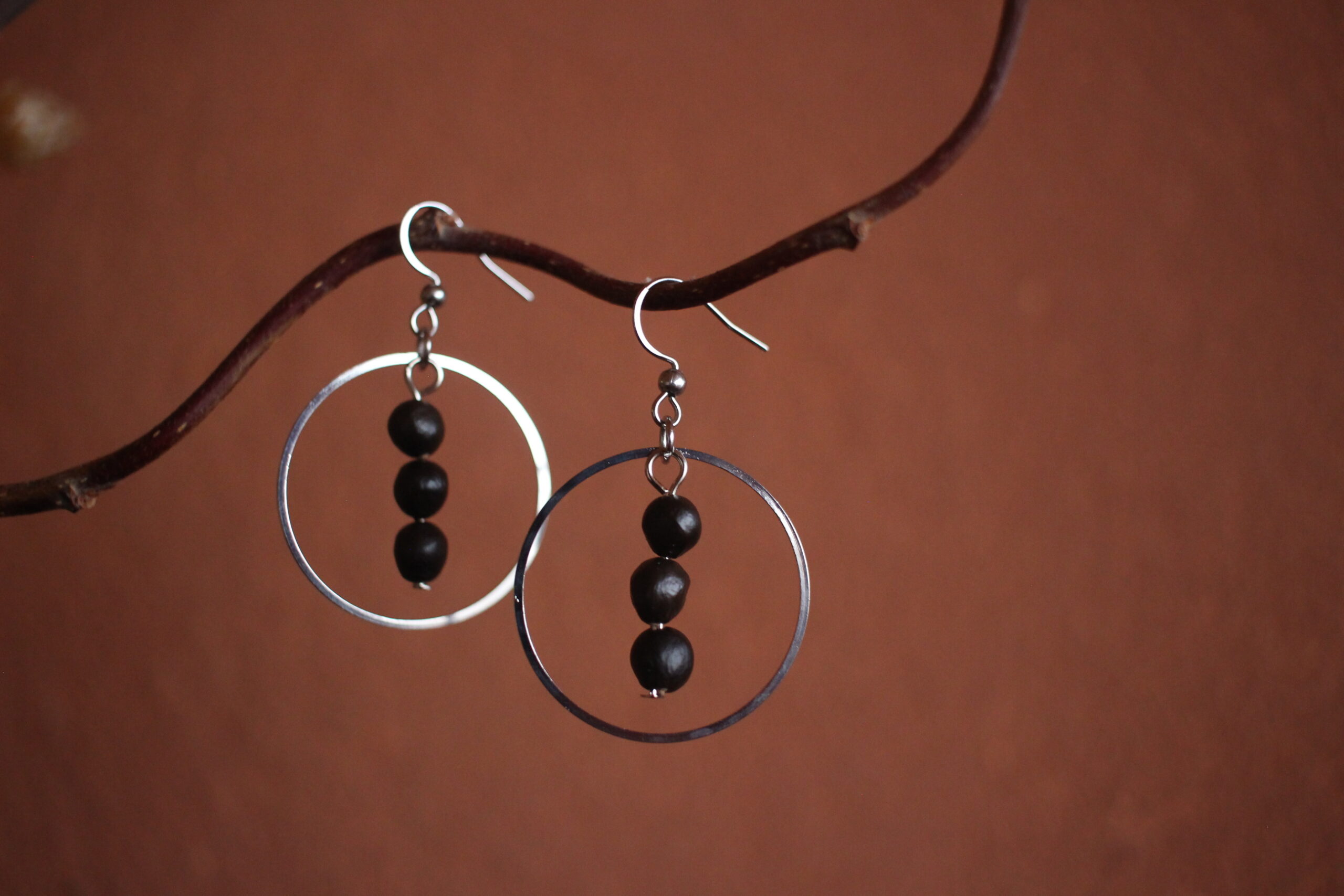 Boucles d'oreilles Rond argent Savonnier de Chine – Image 6