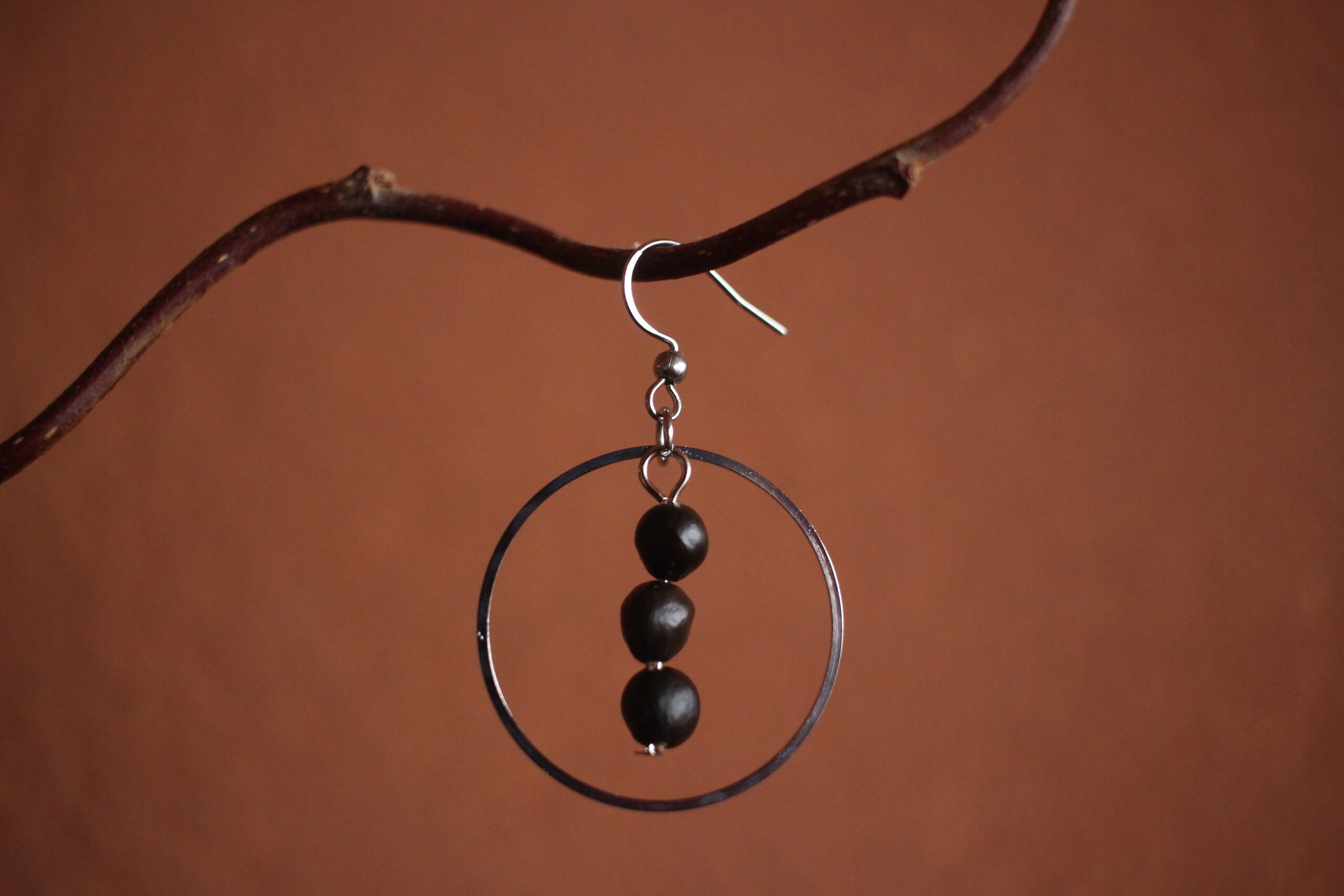 Boucles d'oreilles Rond argent Savonnier de Chine – Image 5