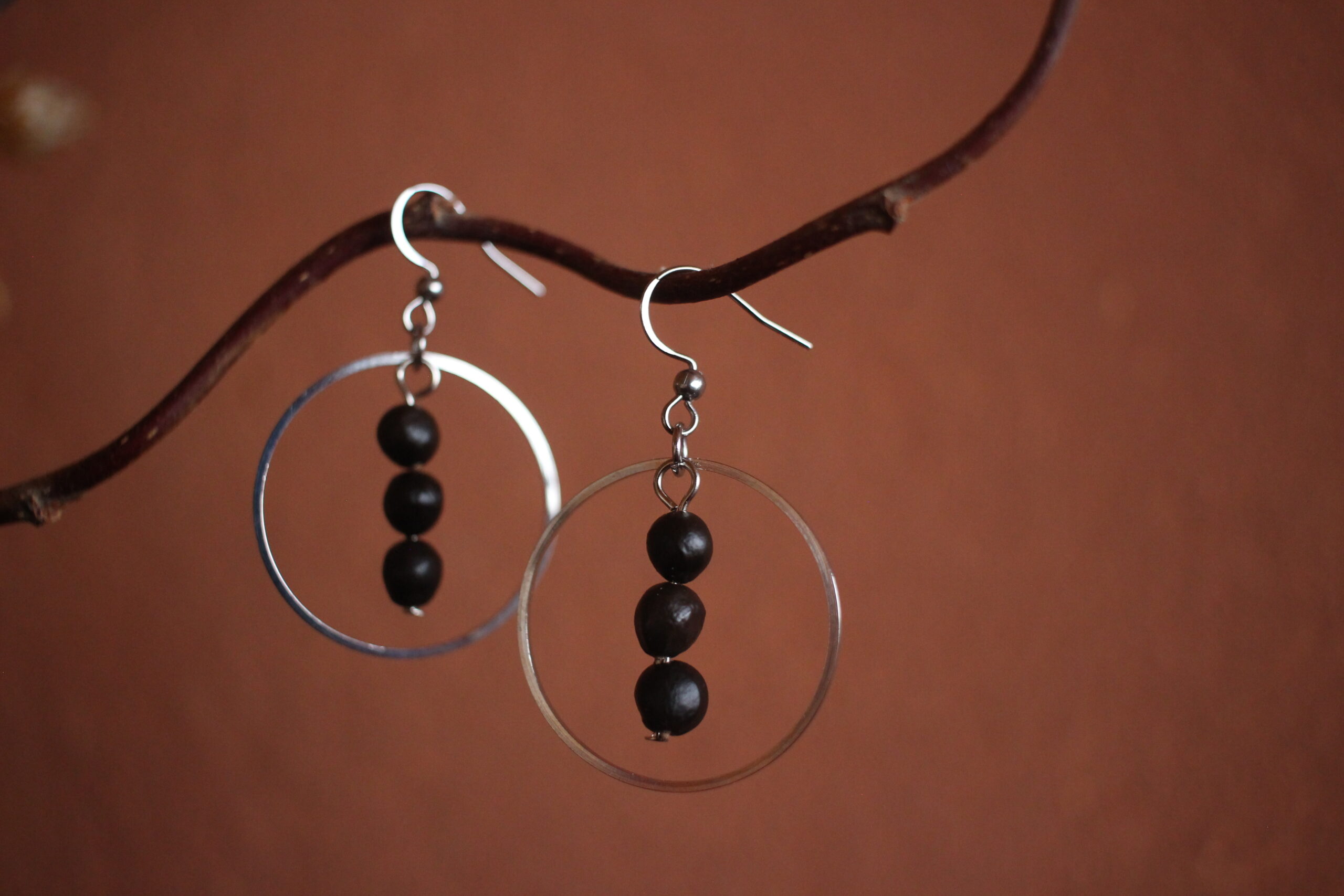 Boucles d'oreilles Rond argent Savonnier de Chine – Image 2