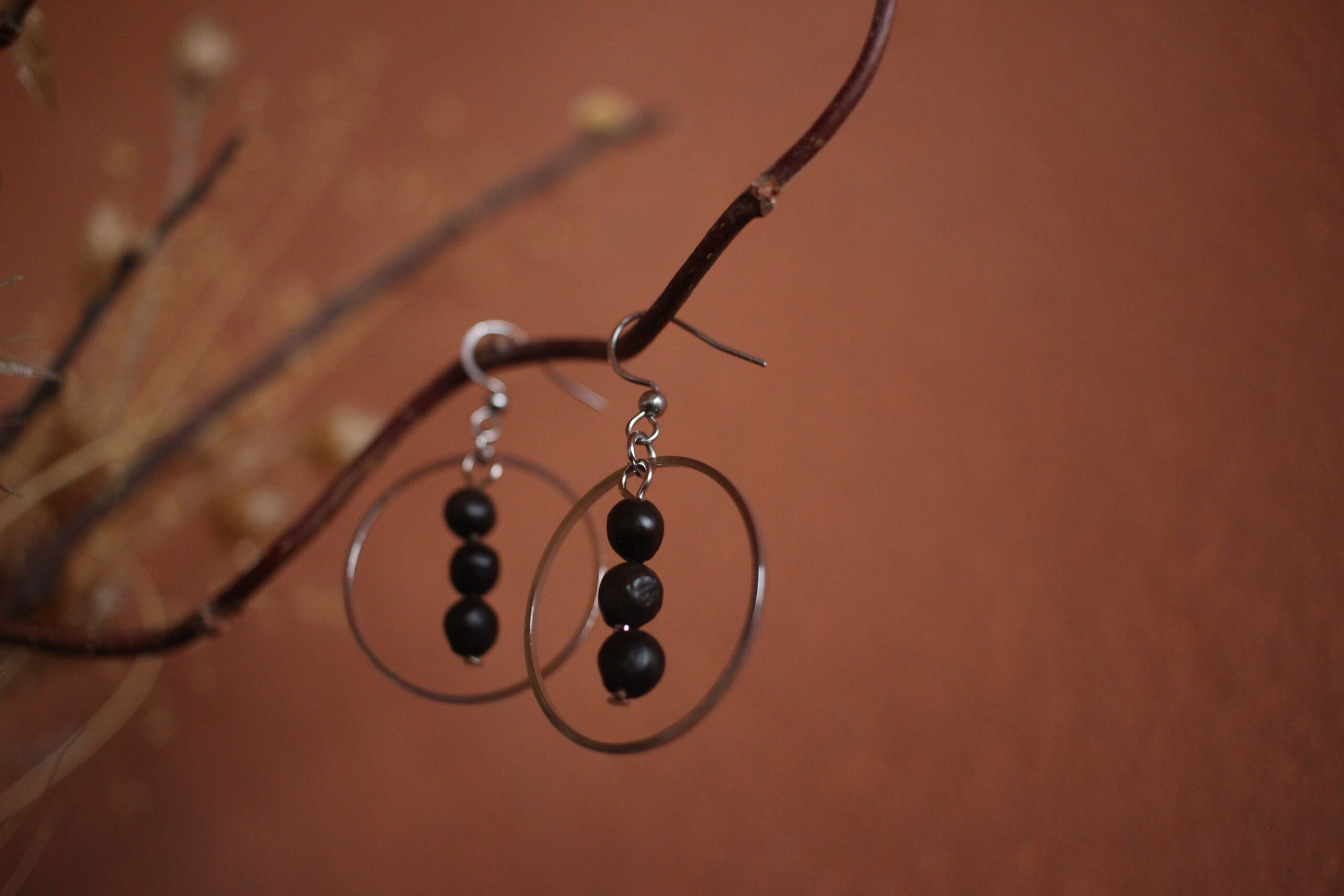 Boucles d'oreilles Rond argent Savonnier de Chine – Image 3