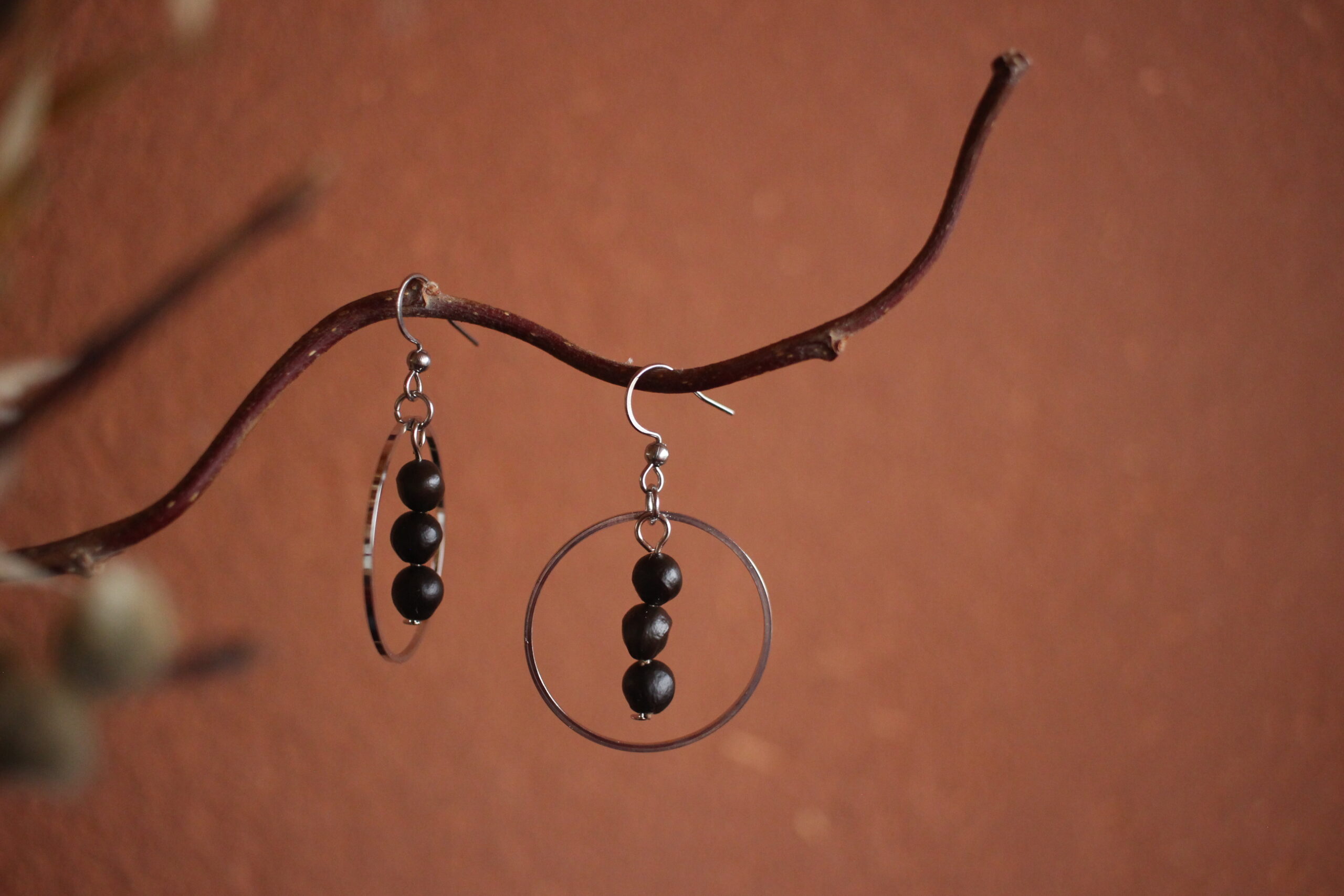 Boucles d'oreilles Rond argent Savonnier de Chine – Image 4