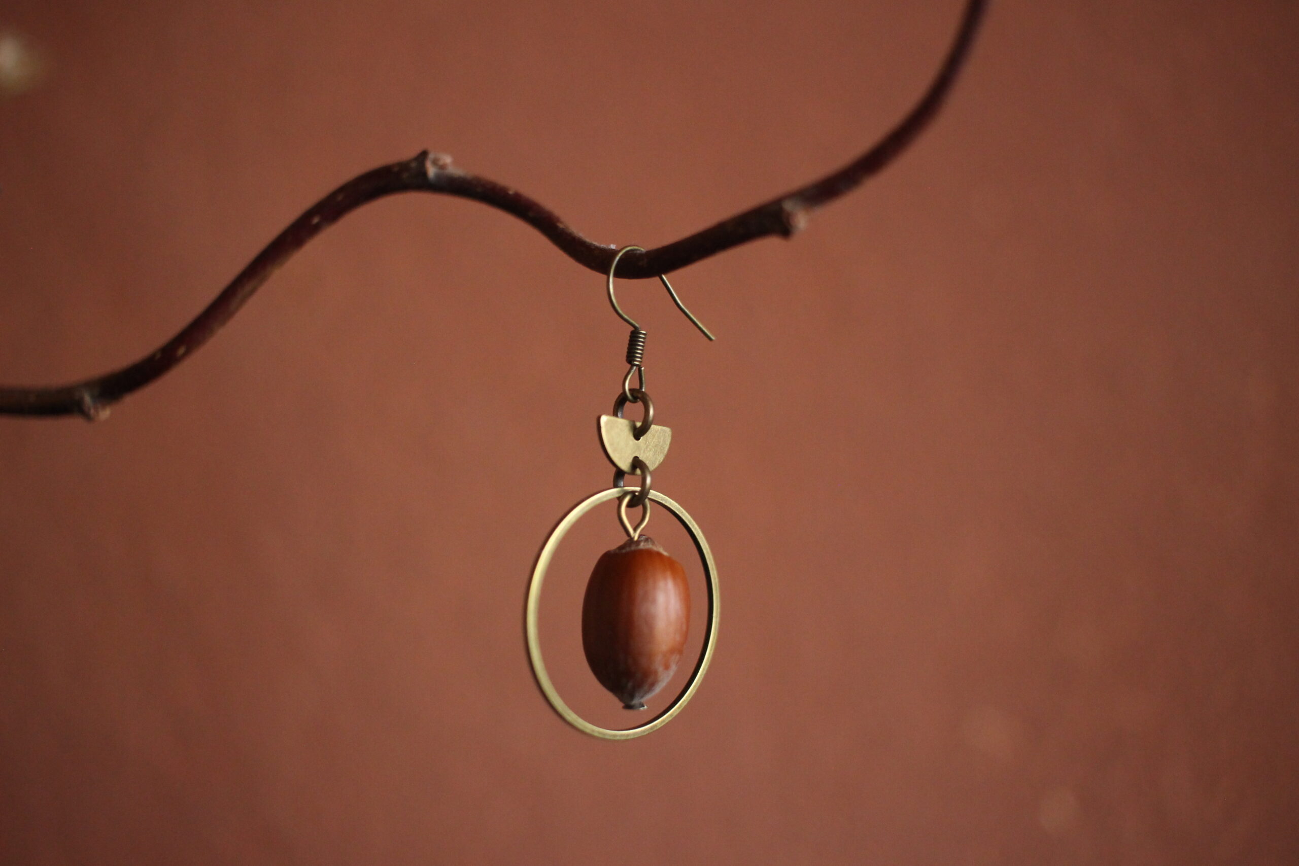 Boucles d'oreille Rond Noisette – Image 3