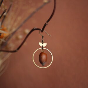 Boucles d'oreille Rond Noisette