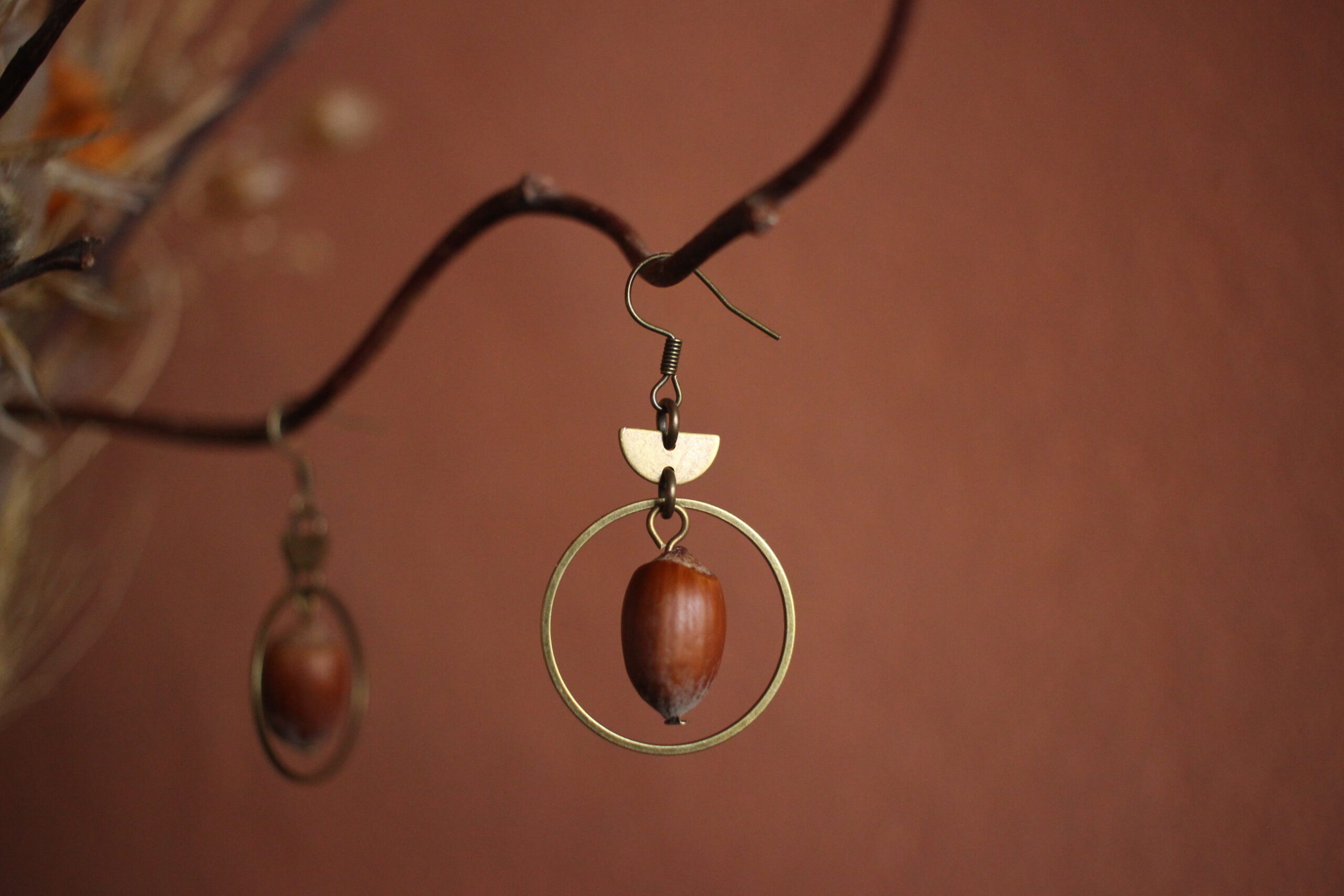 Boucles d'oreille Rond Noisette – Image 2