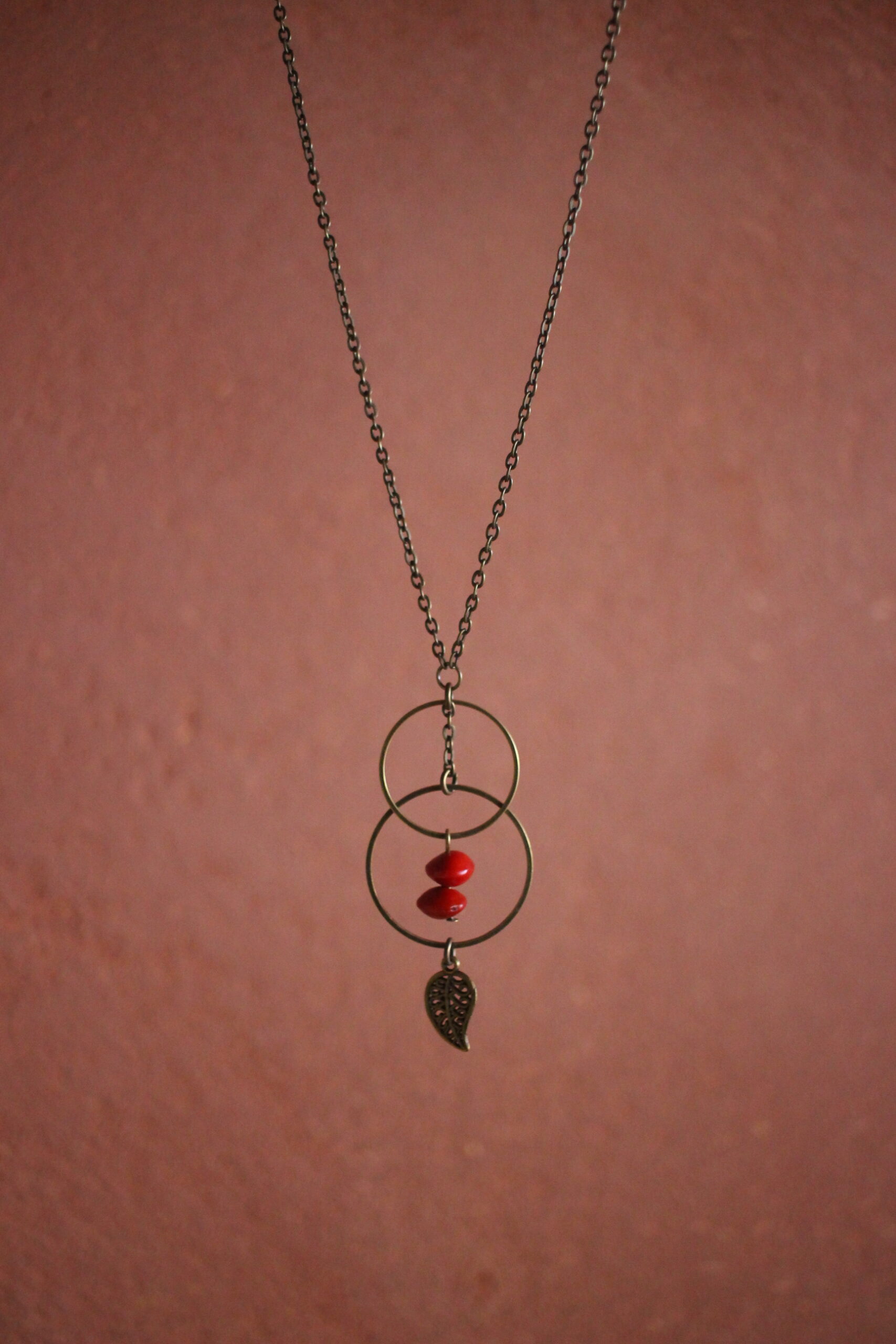 Collier Rond rouge – Image 2