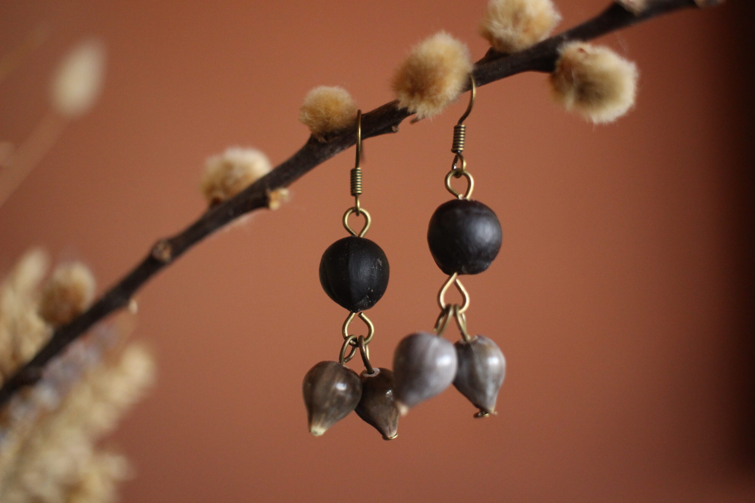 Boucles d'oreilles Savonnette et larmes de Job